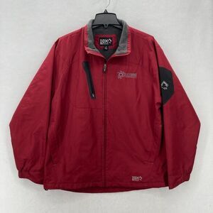 DDX Dri-Duck Glacer Ripstop Jacket Mens M Red Polar Fleece Lined Blackwing Logo